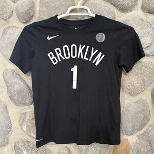Nike Brooklyn Nets D’Angelo Russell #1 Dri-Fit Tee Youth Medium Black